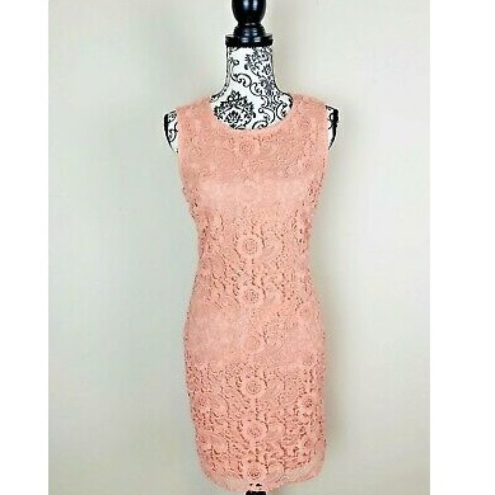 Forever 21 Pink Lace Midi Dress